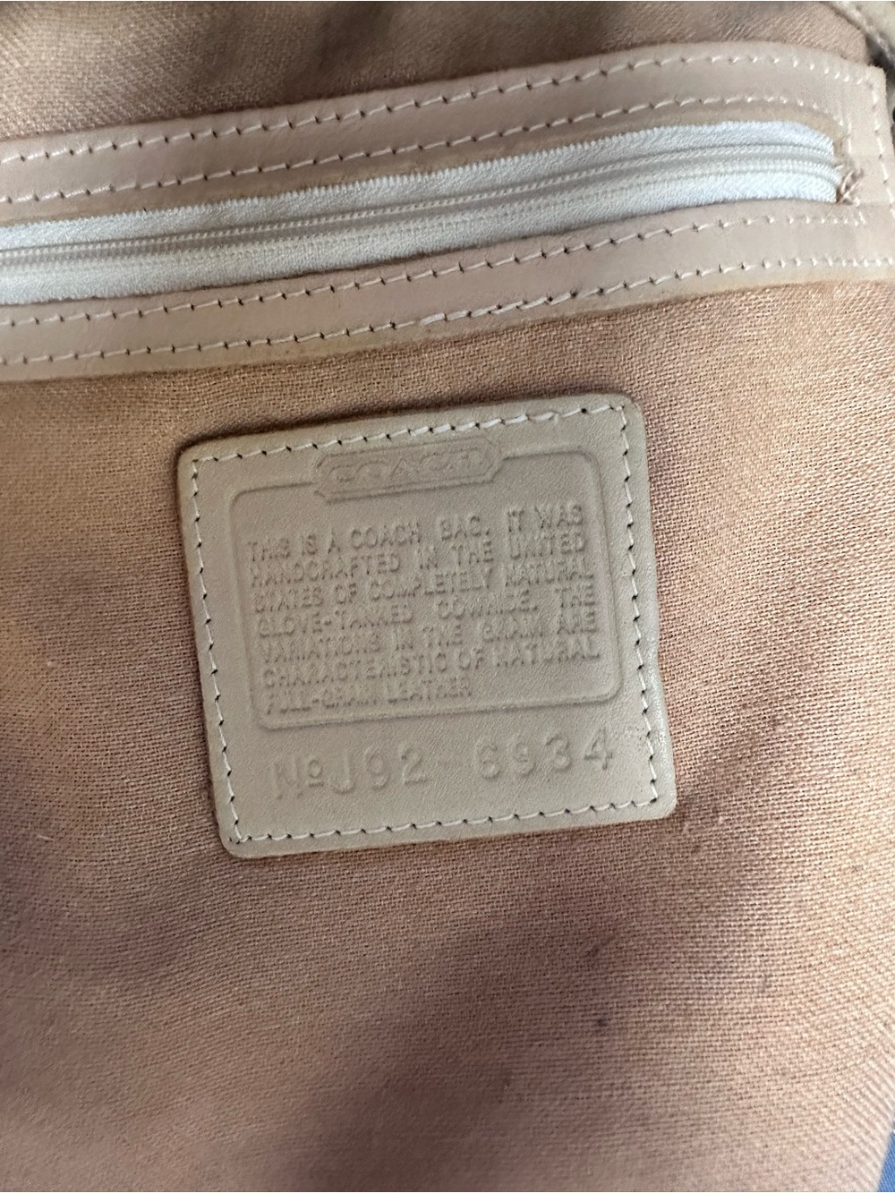 Vintage Coach Signature Canvas Mini Backpack | No. J92-6934 | Khaki/Tan - Picture 2 of 14